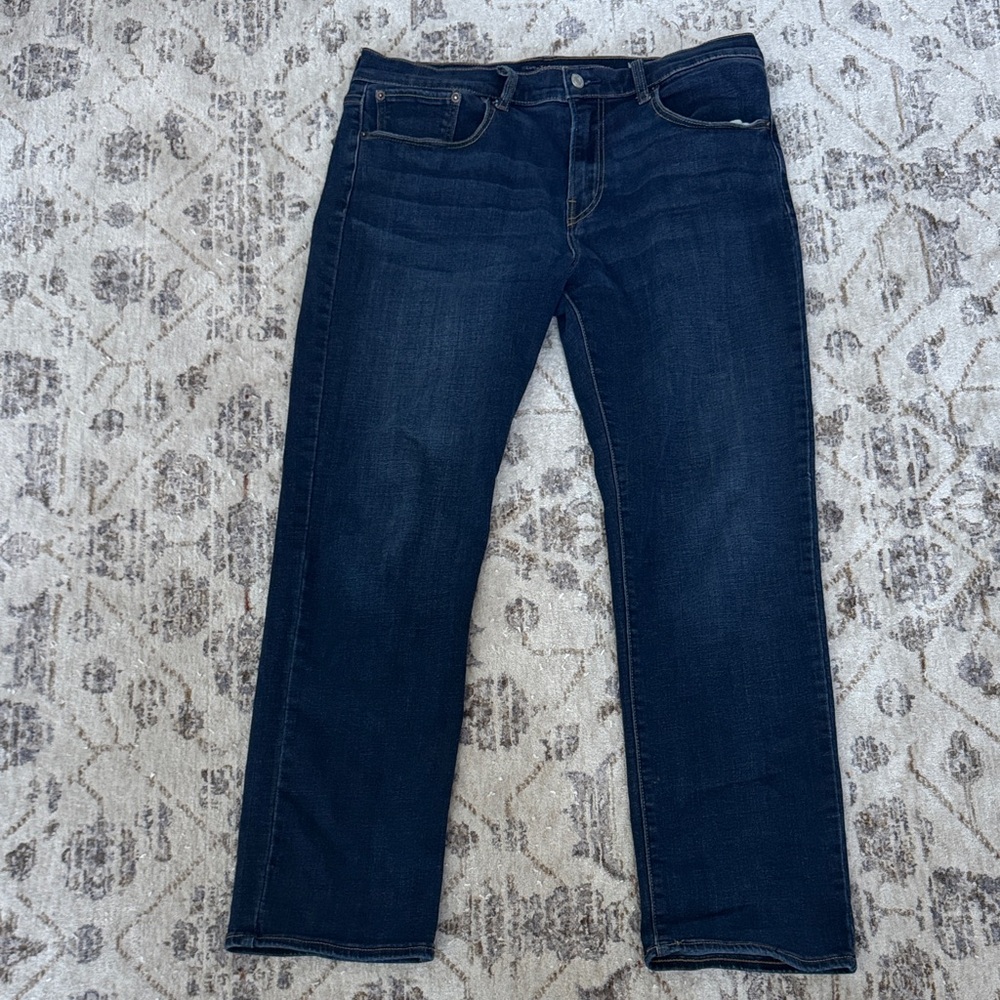 Lucky Brand Men's Navy Straight Stretchy Jeans (223)